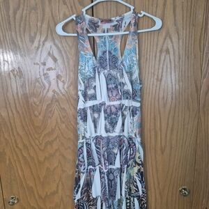 Vintage Multicolor Sleeveless Maxi Dress
